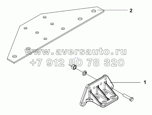 2904C-T0801 Балансирная подвеска рамы прицепа