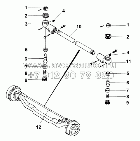 3303A4-ZB6 Поперечная рулевая тяга