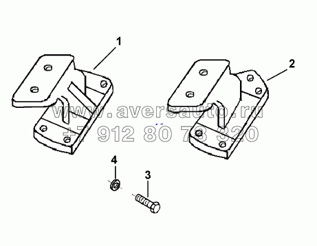 EM9223 Компоновка кронштейна передней подвески двигателя