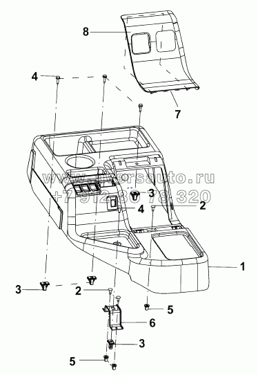 5103A-C0101 Вещевой ящик водителя