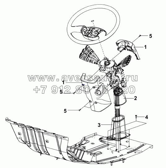 5104B-C0100 Облицовка рулевой колонки