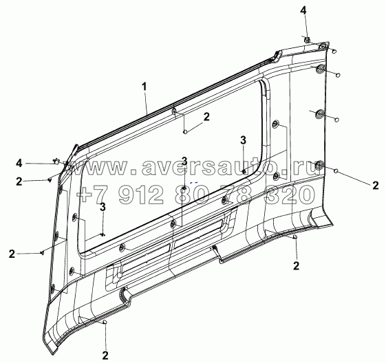 5602A-C0200 Внутренняя отделка задней панели кабины