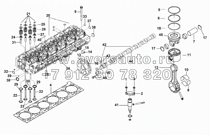 PP40388 Блок конструктивных элементов двигателя