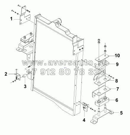 1302A-T0500 Крепеж радиатора