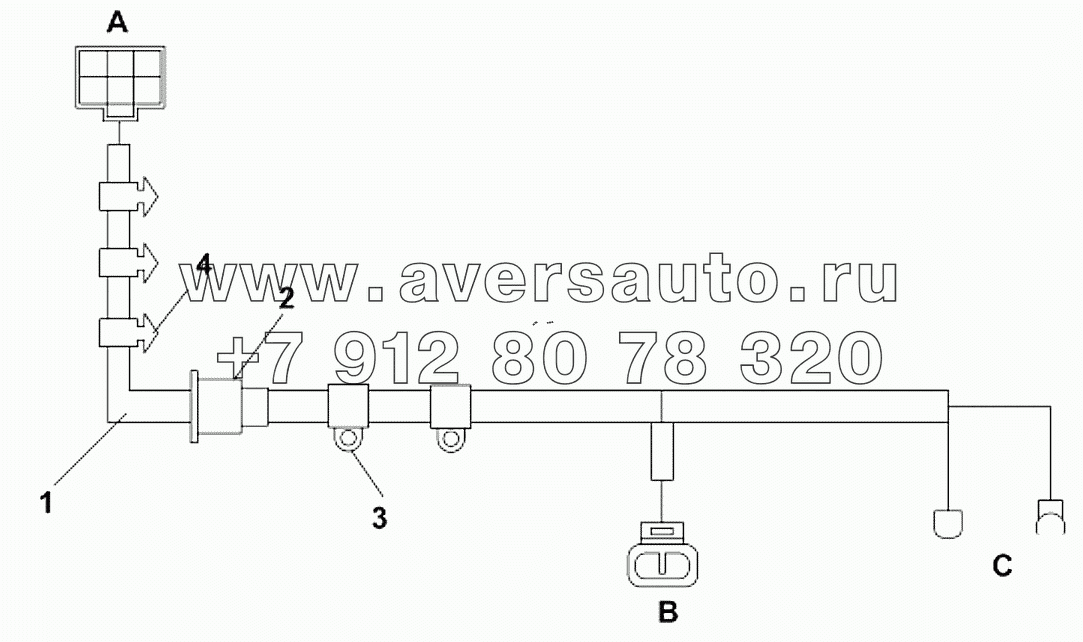 3724Q-C0100 Пучок проводов под полом кабины