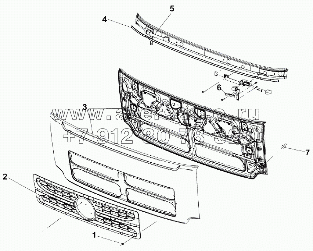 5301C-C0100 Передняя панель и решетка радиатора