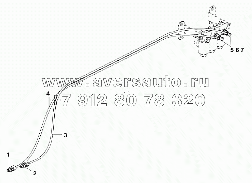 4205В-Т1401 Трубопроводы управления КОМ