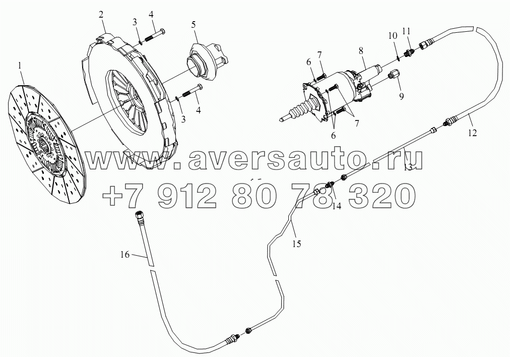 Сцепление (согласовано с коробкой передач ZF16S181)