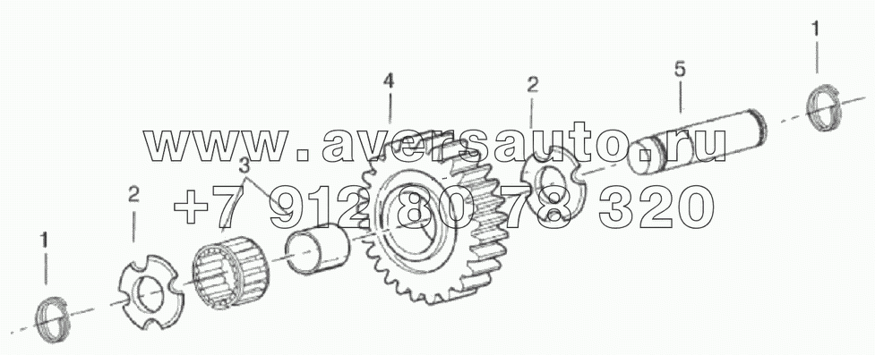 Паразитная шестерня передачи заднего хода (коробка переключения скоростей RTX14710B)