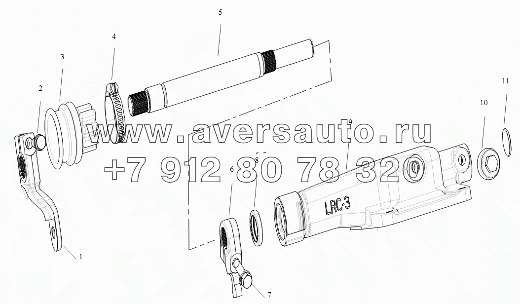 Механизм управления в сборе (коробка переключения скоростей RTX14710B)