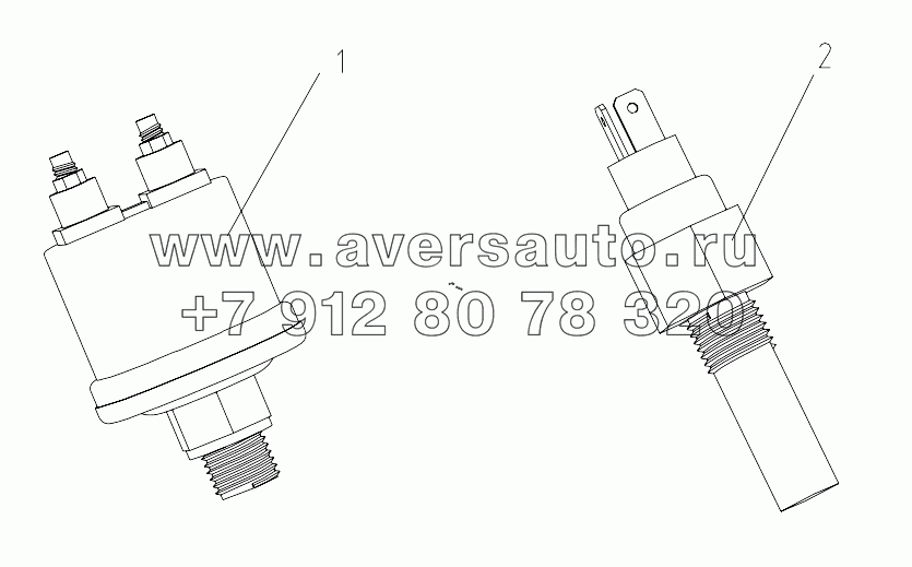 OIL PRESSURE AND COOLANT TEMPERATURE SENSOR (WITHOUT CAN)