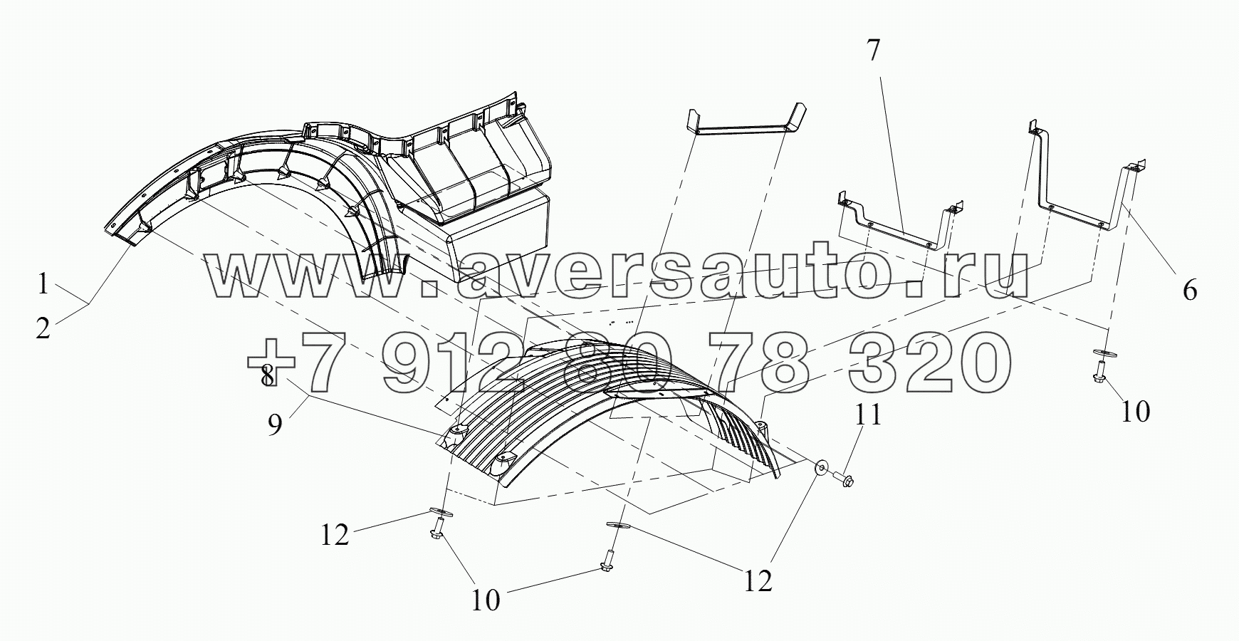 Верхние крылья, верхние брызговики и подножки третьей ступени (II)