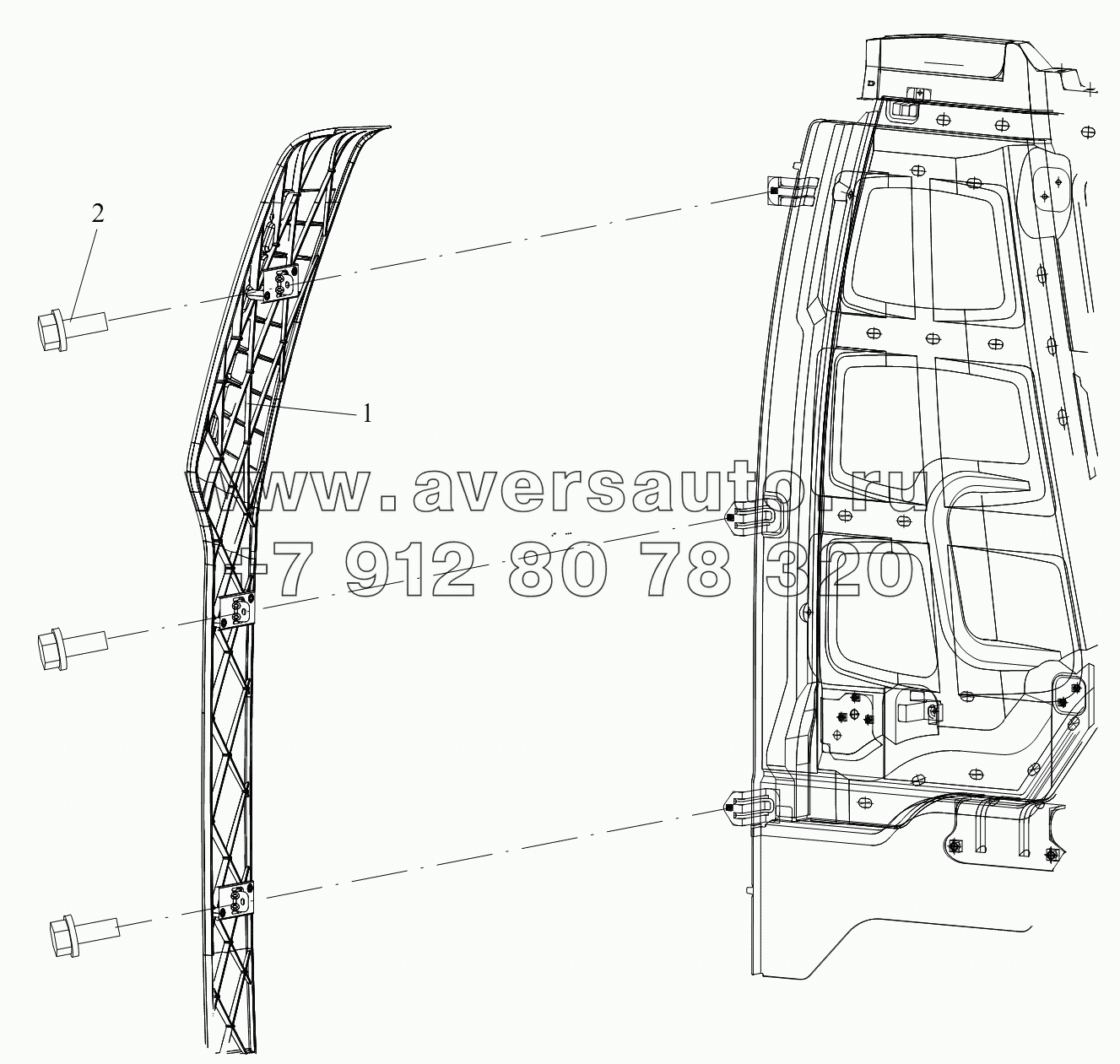 Декоративная накладка боковой панели задка