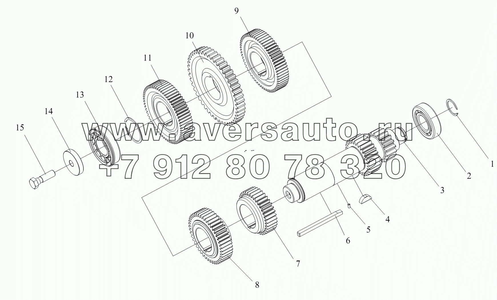 Левый и правый промежуточные валы (КПП CA10TA160M)
