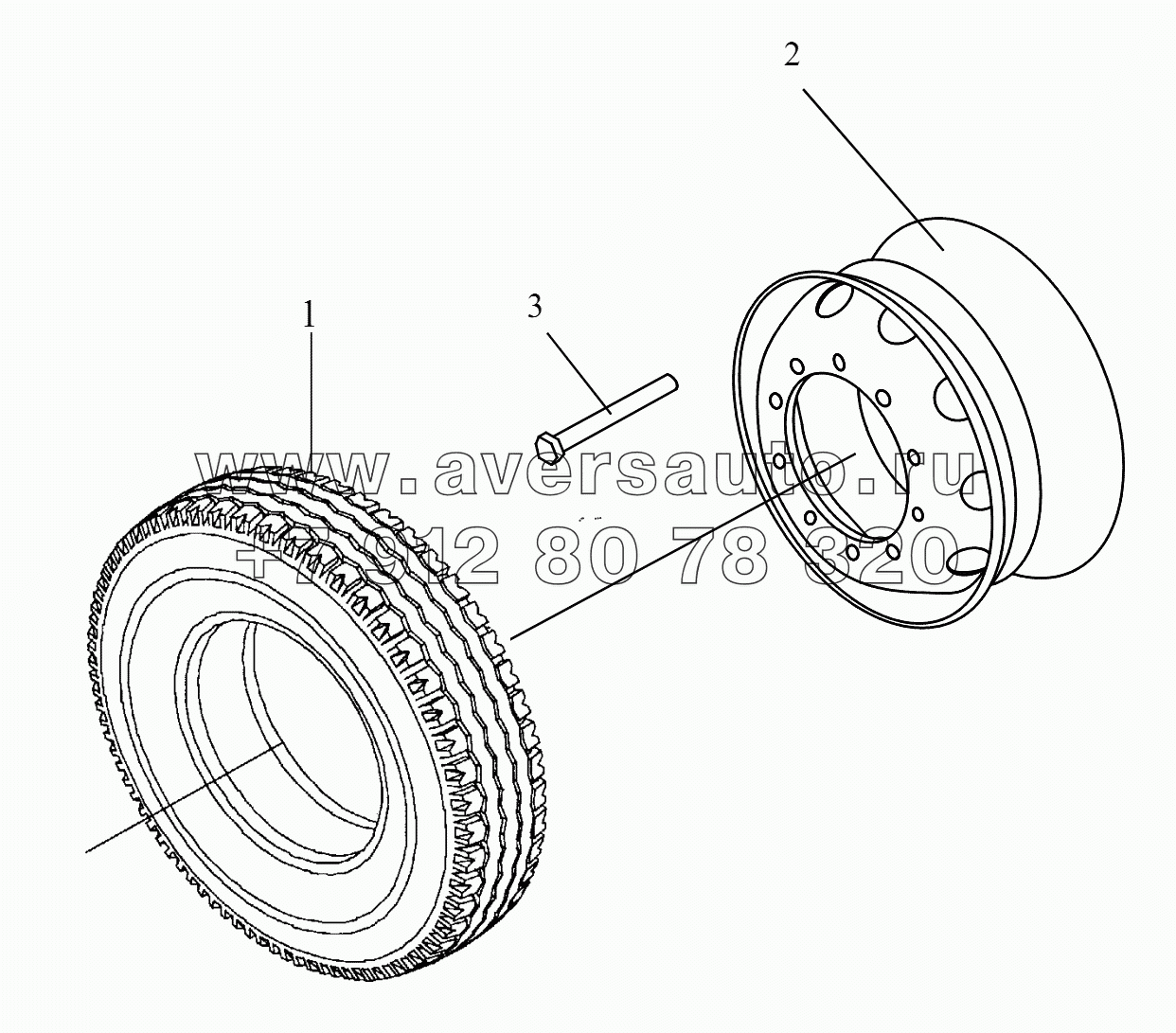 Колеса с шинами (315/80R22.5)