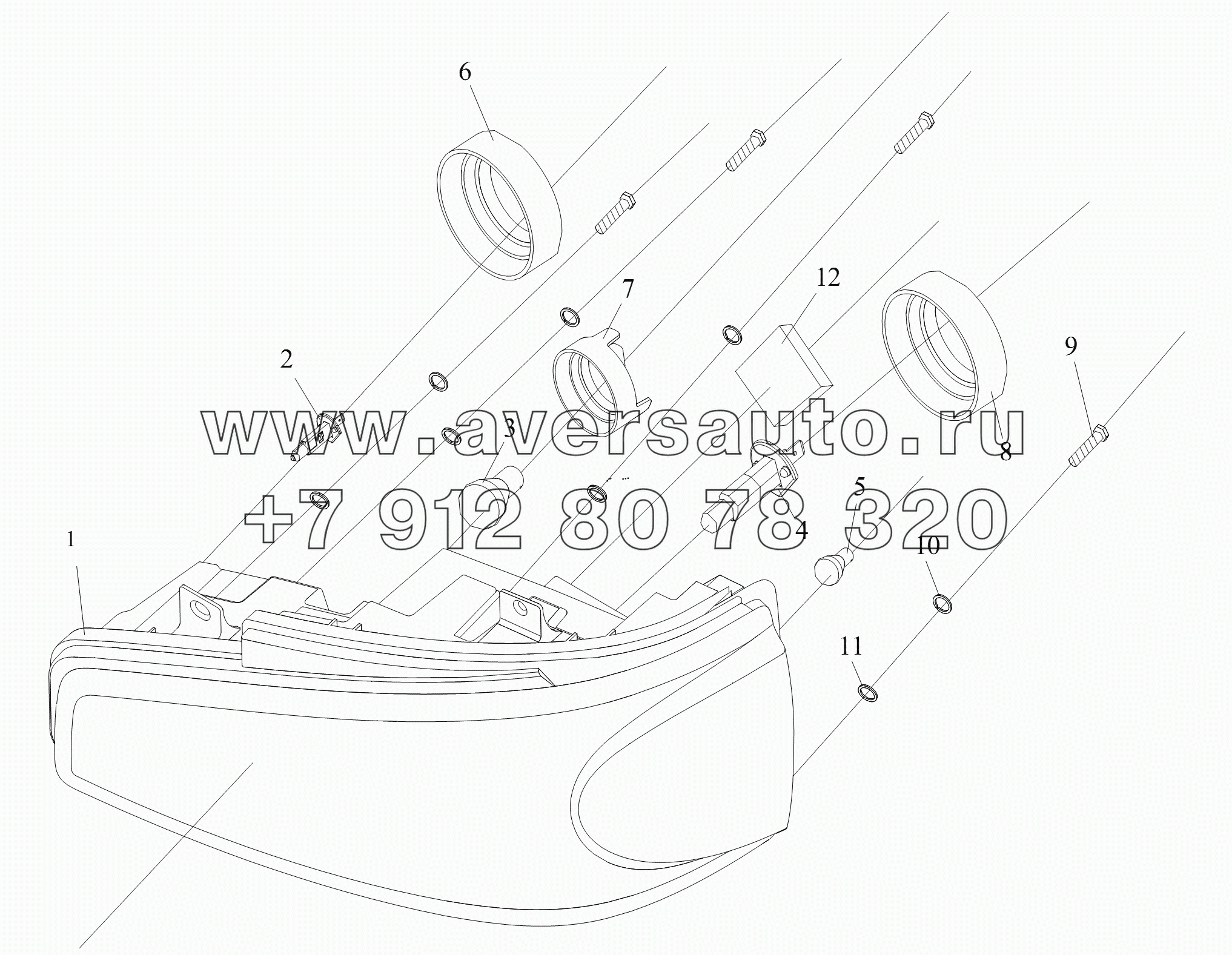 Передние комбинированные фары