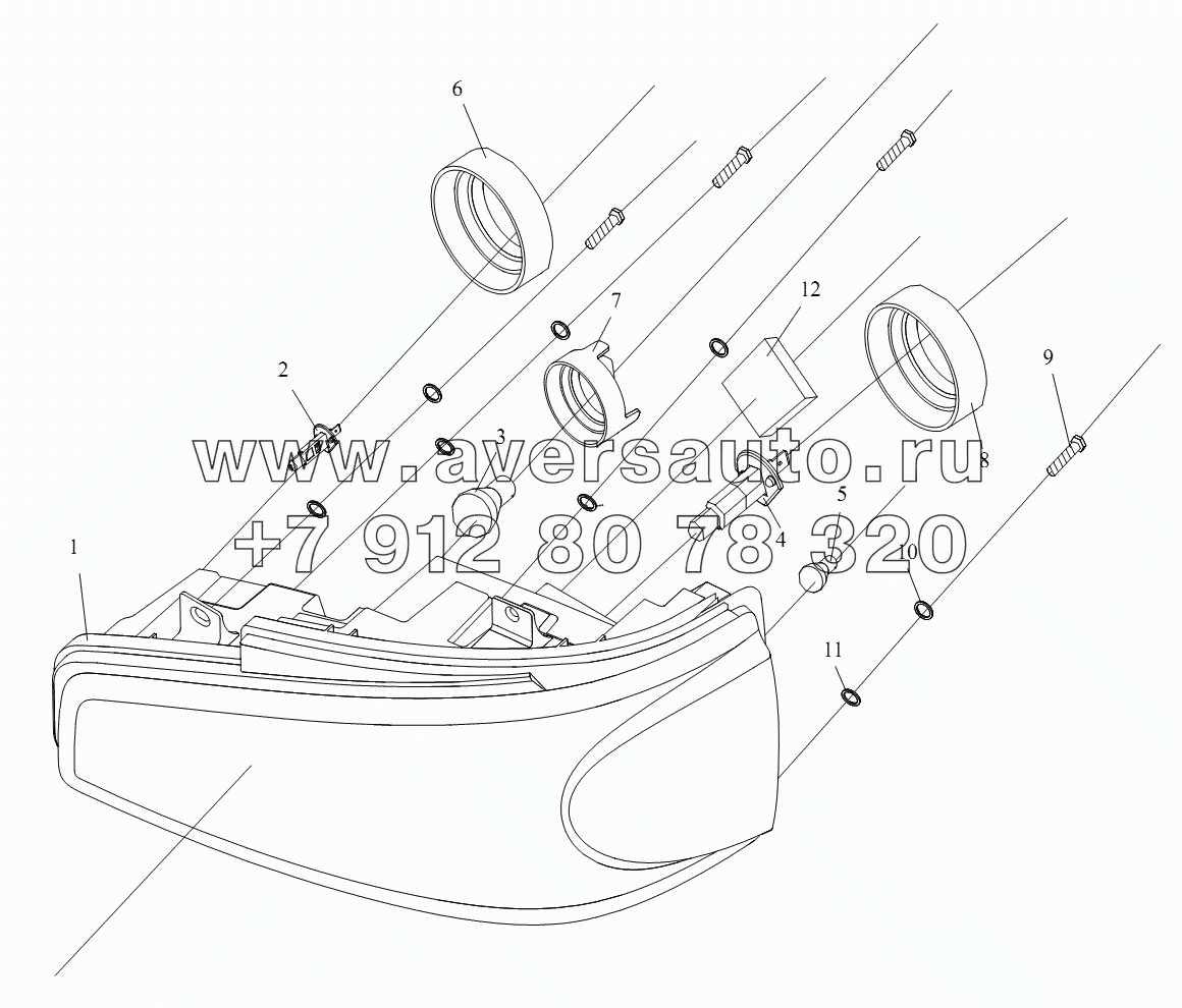 Передние комбинированные фары