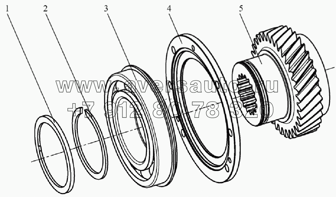 Шестерня привода вспомогательной КПП