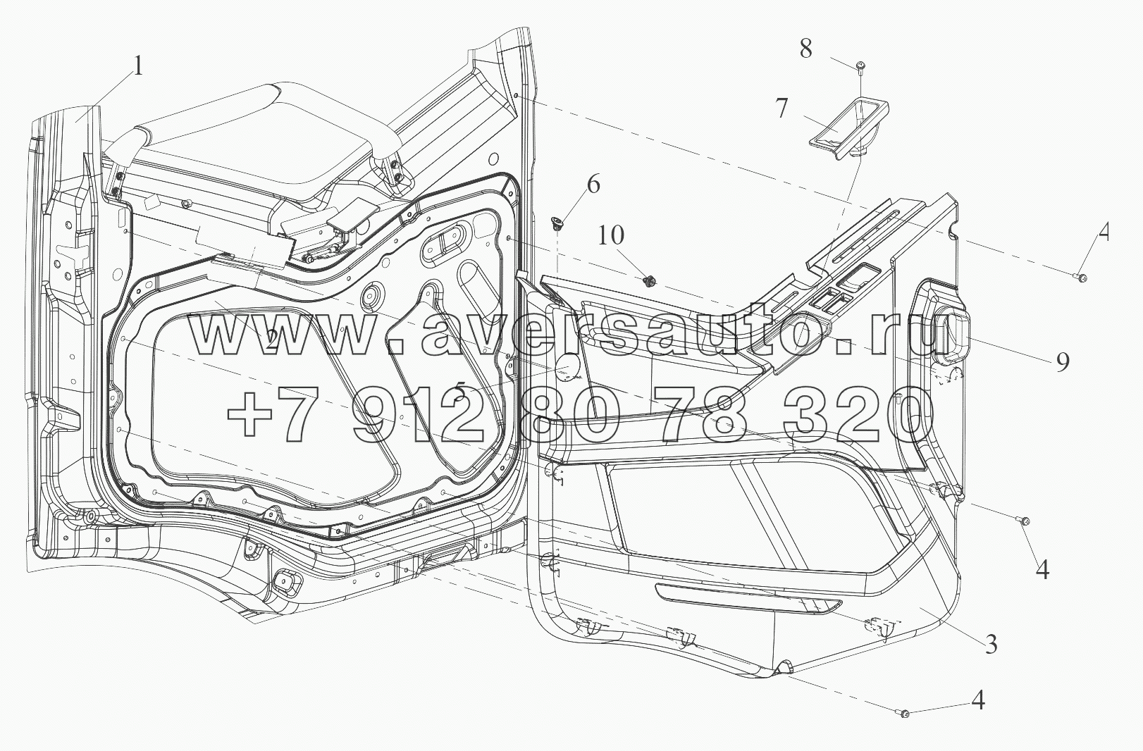  Door Interior Trim Parts