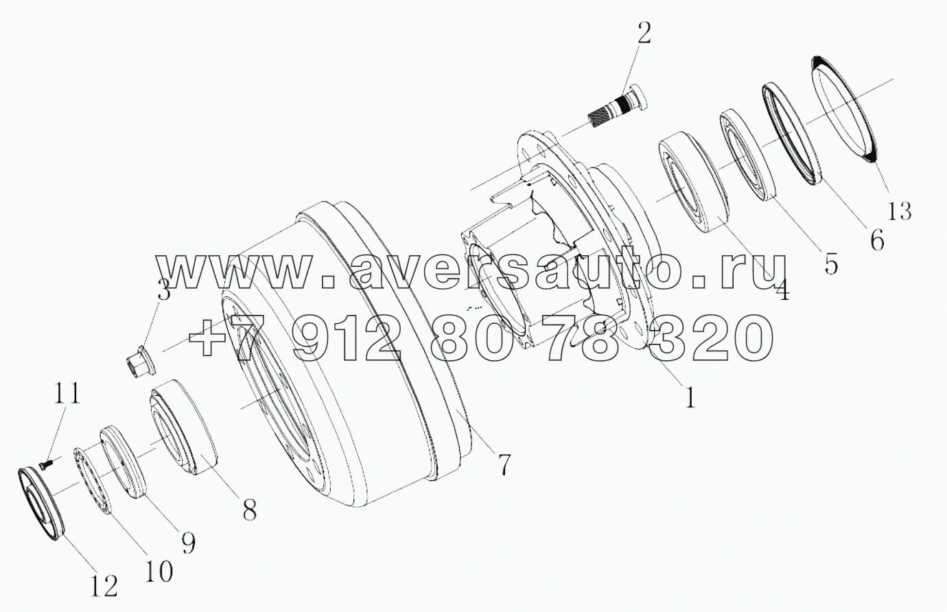  Hub and Brake Drum, Wheel (RR)