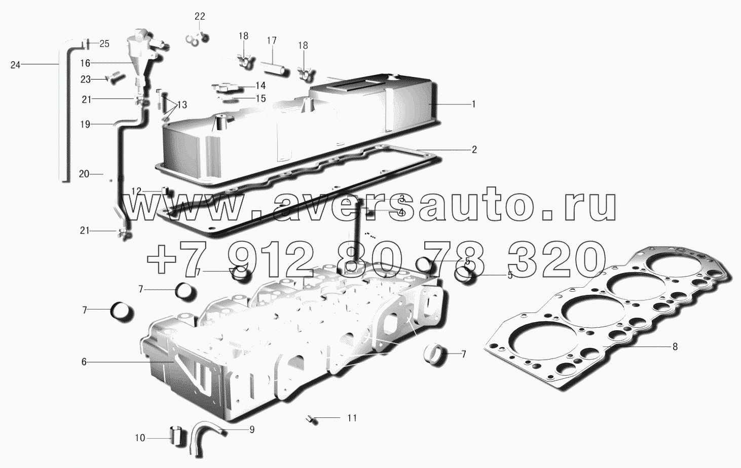  Cylinder head, crankcase ventilation