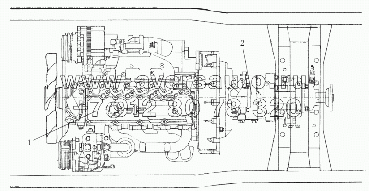  Engine and gear box