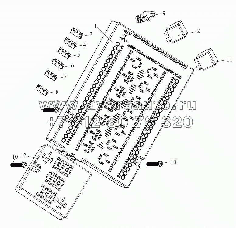 Блок предохранителей с реле (I)