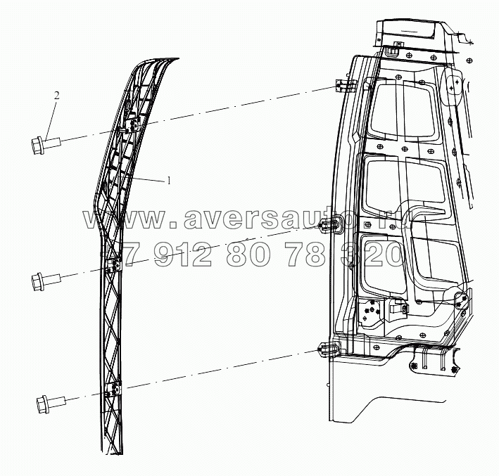 Декоративный кожух задней боковой панели кузова