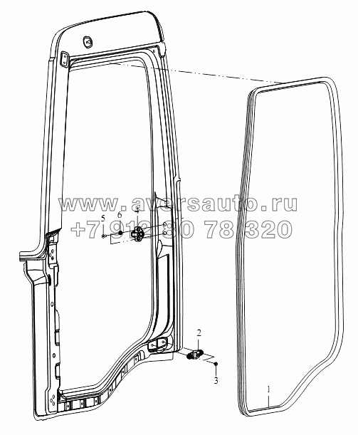Стопорное кольцо, держатель фиксатора и наружный уплотнитель двери