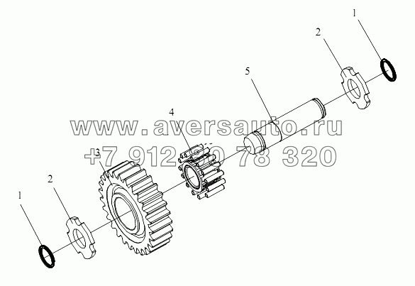 Передача заднего хода (CA10TA160M КПП)