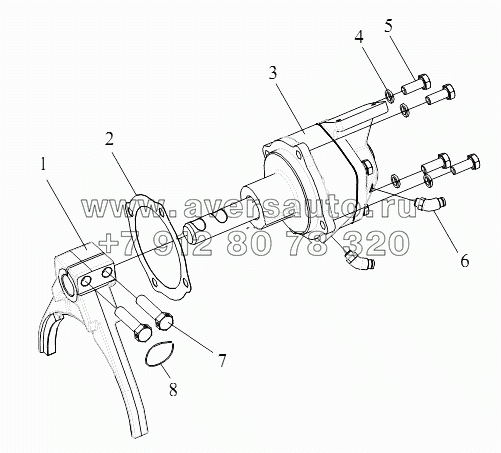 Цилиндр управления вспомогательной КПП (КПП CA10TA160M)
