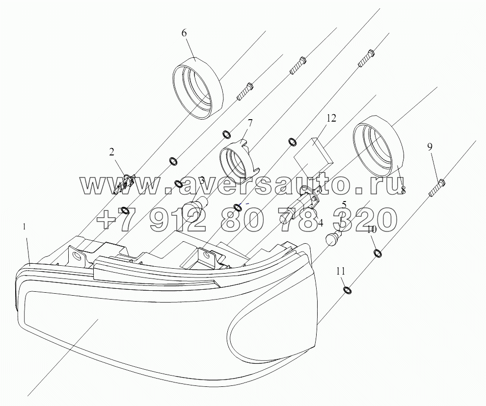 Передняя комбинированная фара