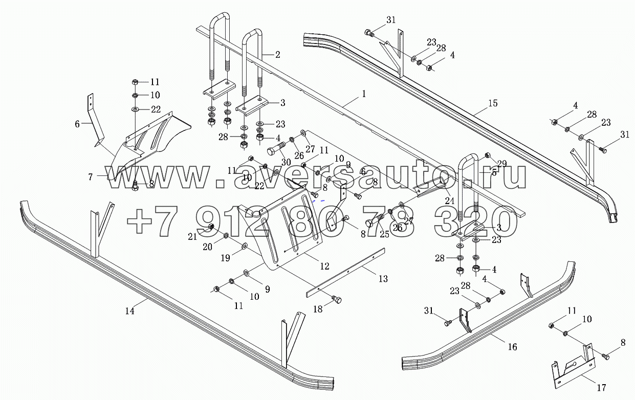 Установка платформы с 1,5-рядной кабиной