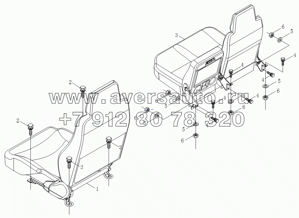 1SB1806810101 Сидение водителя, 1SB2006910101 Передние сидения