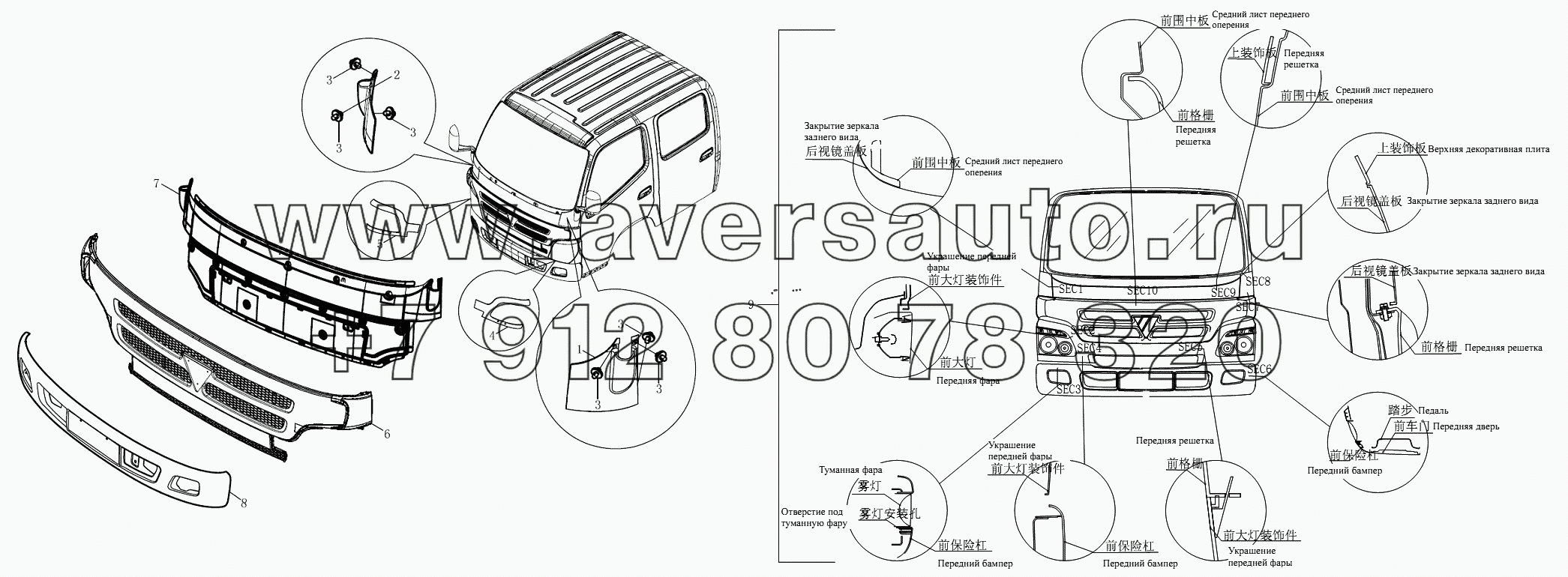 1SB2005310106 Принадлежности переднего оперения