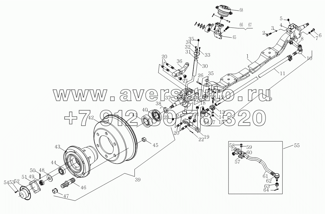 1S10693000107 Передний мост в сборе