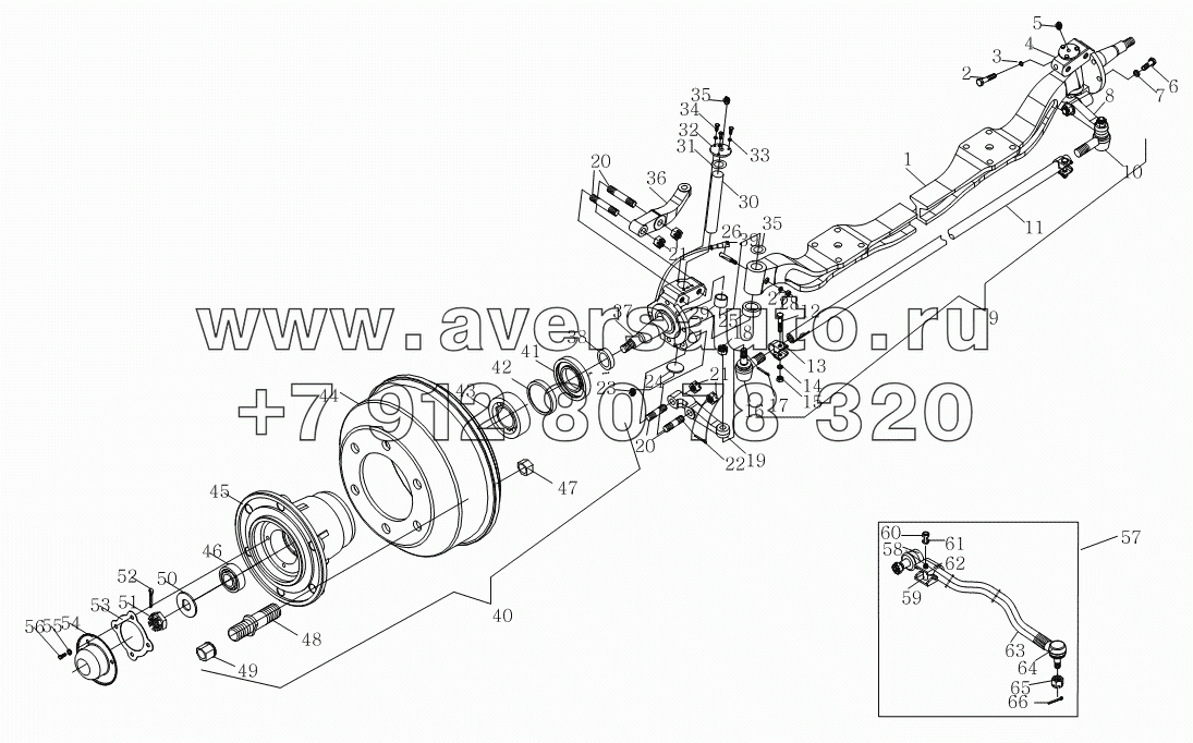 1S10693000104 Передний мост в сборе