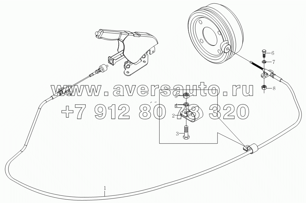 1S10693580103 Механизм управления стояночным тормозом