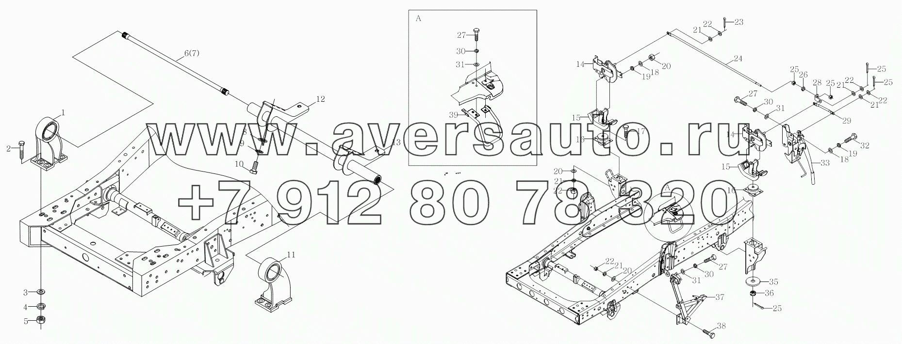 1SB2005020104 Механизм поворачивания и запирания кузова