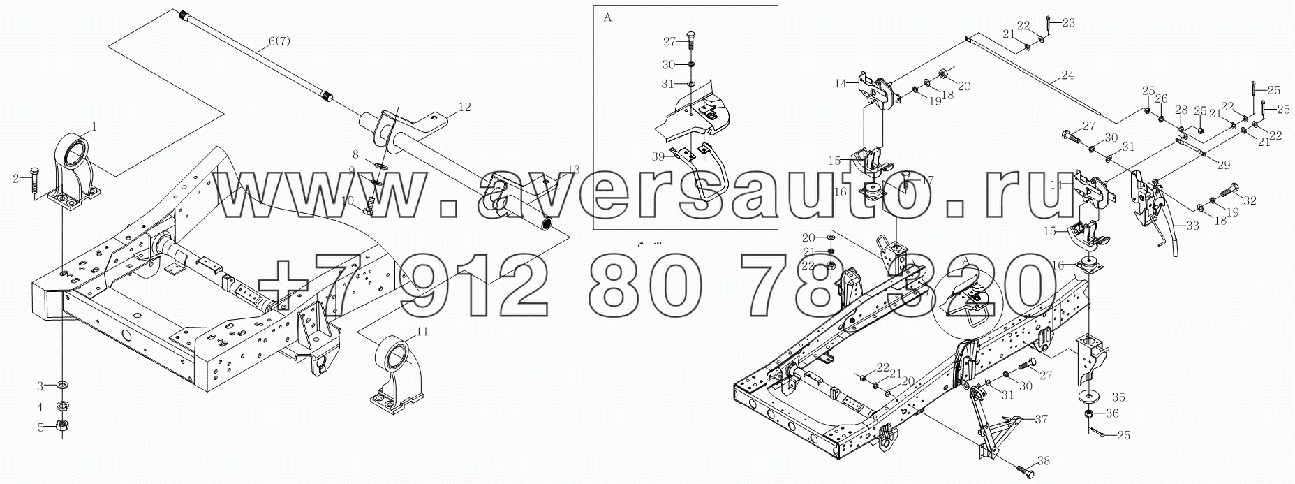 1SB2005020102 Механизм поворачивания и запирания кузова