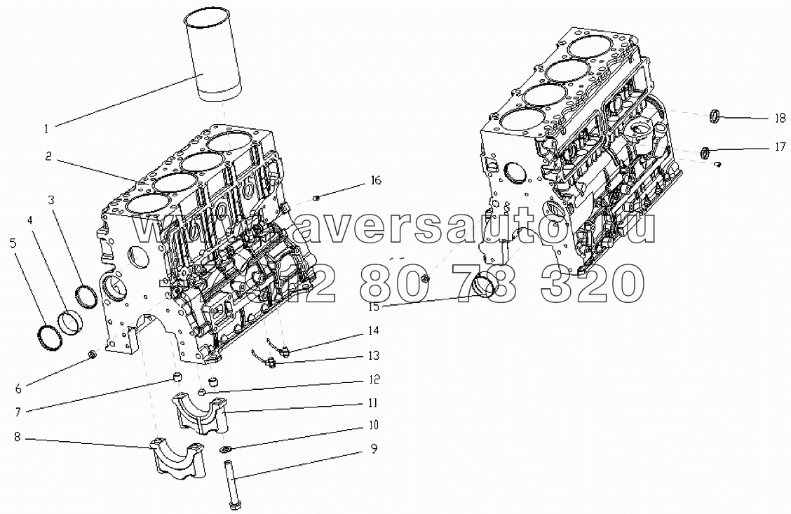 1S10591000115 Соединительная часть блока-картера