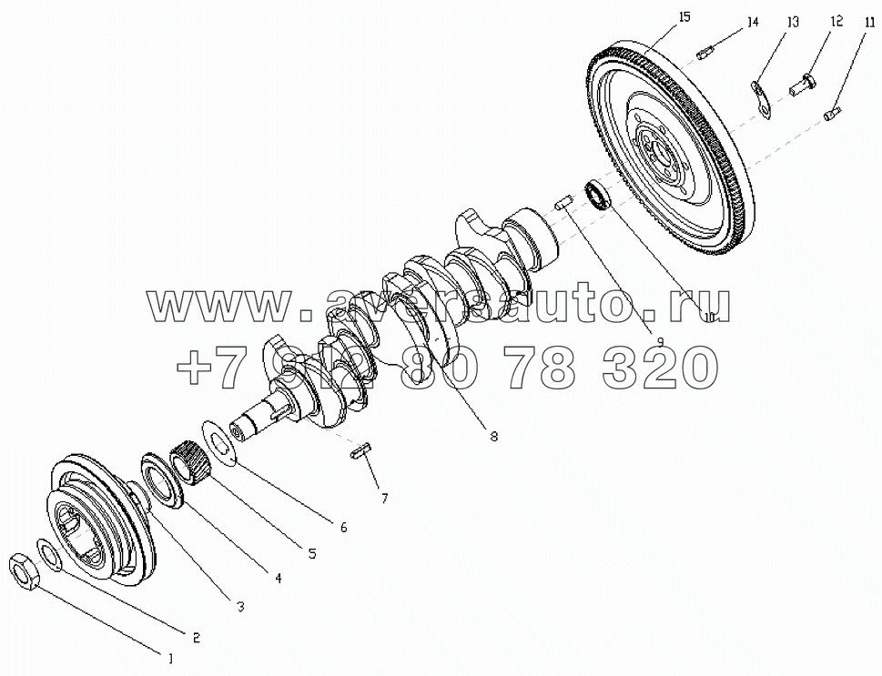 1S10591000115 Маховик коленчатого вала