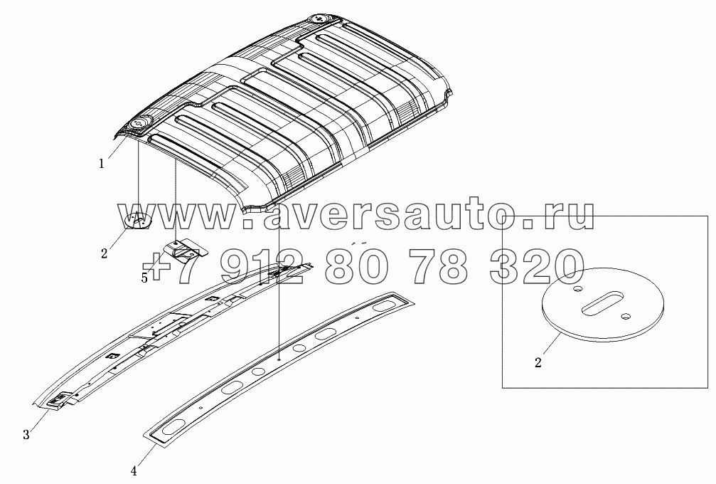 Крыша 1-рядной кабины