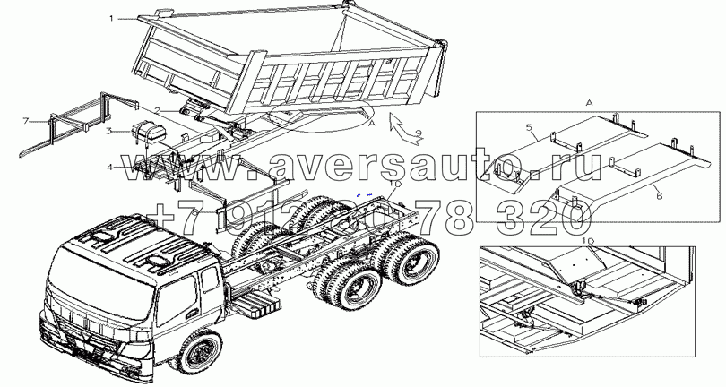 Series General assembling drawing of the self-empty vehicle