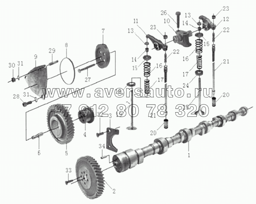  1S325110002H8 WD615.50 engine assy (with 213 kW domestic pump, engineering-version)-valve timing mechanism