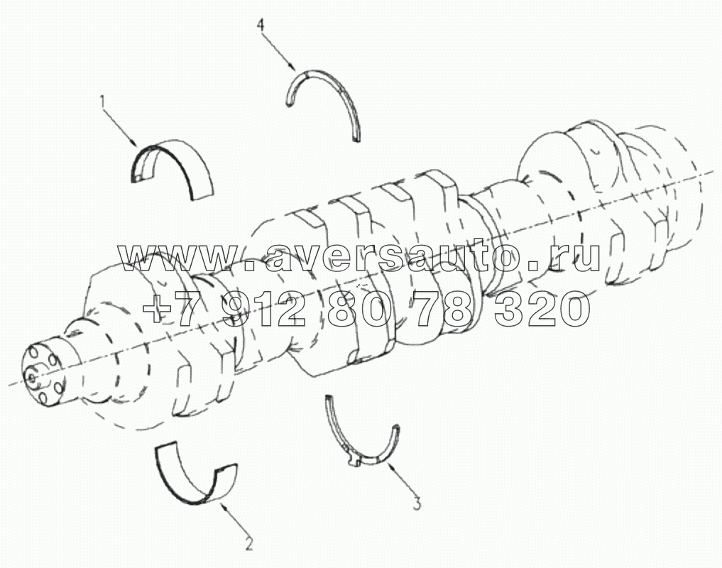  1S42591000201 Engine-crank shaft bearing