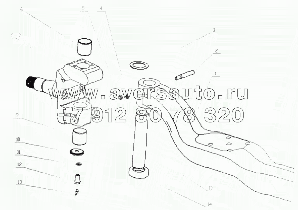  1S42593000011 Front axle-front axle and knuckle assembly