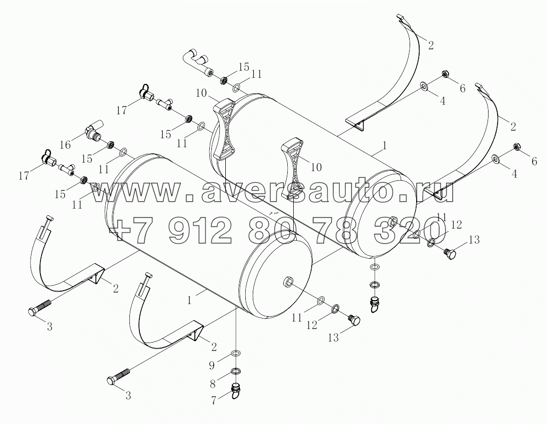  1S41893563002 Brake pipe-air cylinder assembly (aluminium alloy)