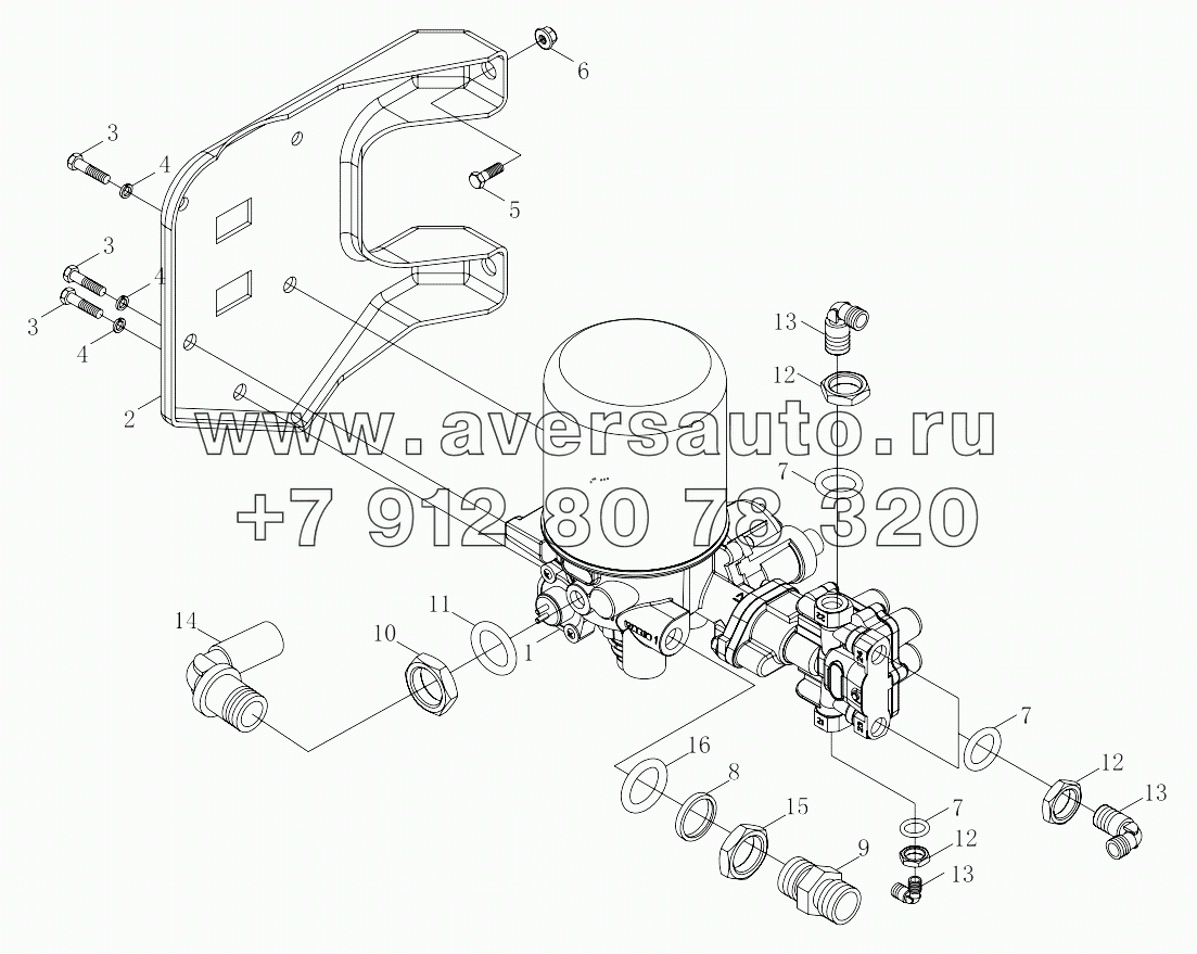  1S4189356F001 Brake piping-drier module