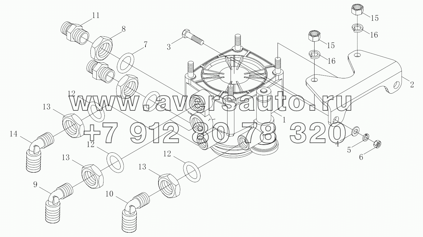  1S41893568001 Brake line-trailer valve module